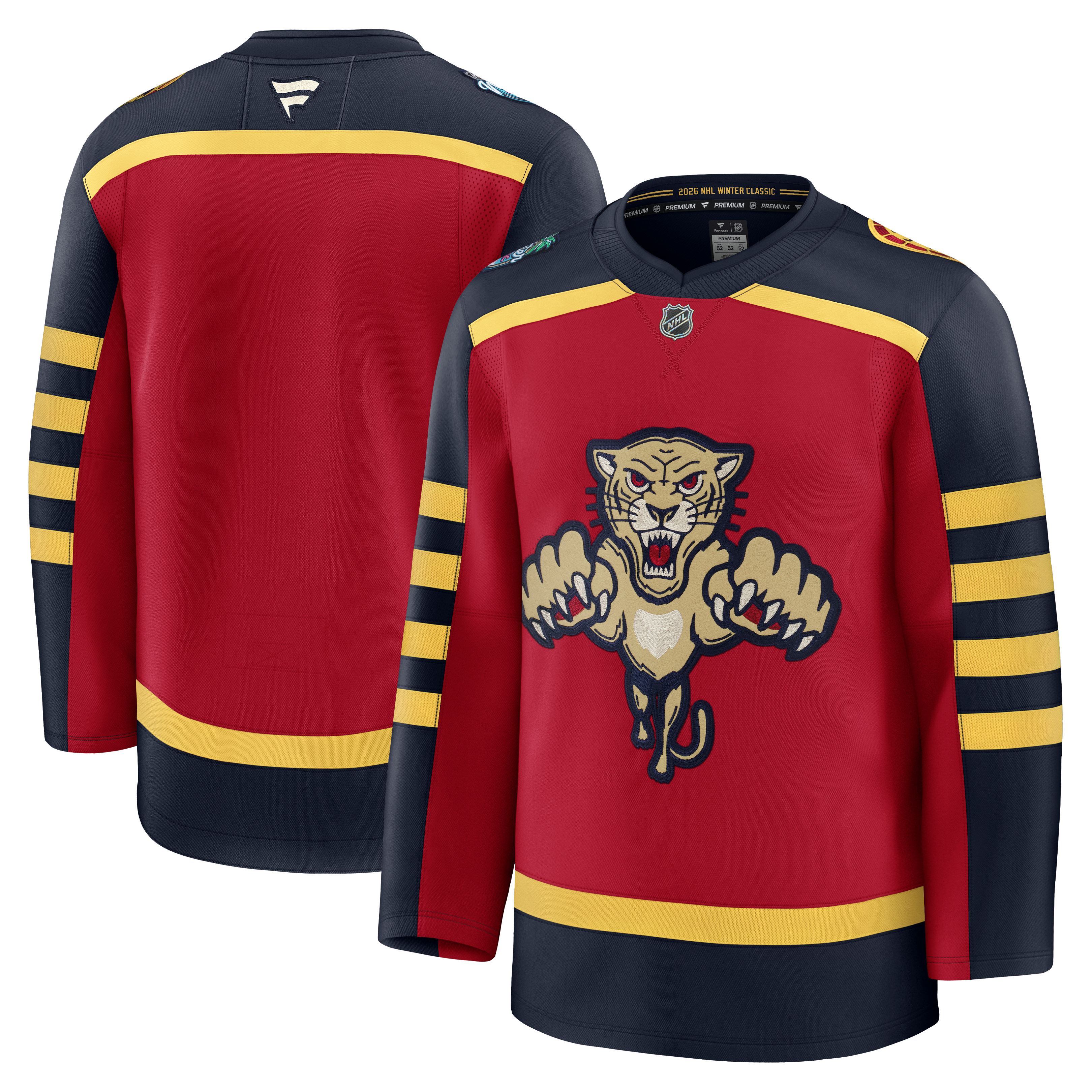 Men's Florida Panthers Fanatics Red 2026 NHL Winter Classic Premium Jersey
