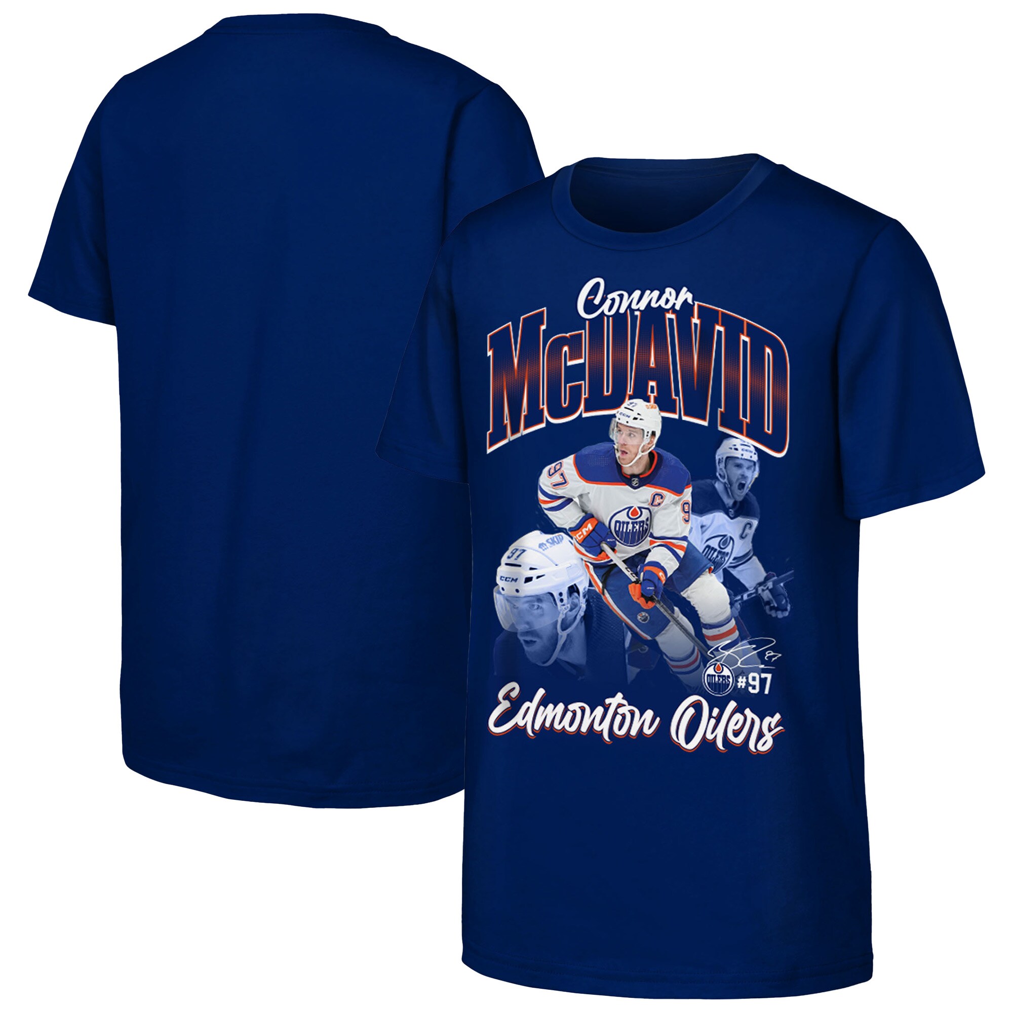 Youth Edmonton Oilers Connor McDavid Outerstuff Royal Graphic T-Shirt