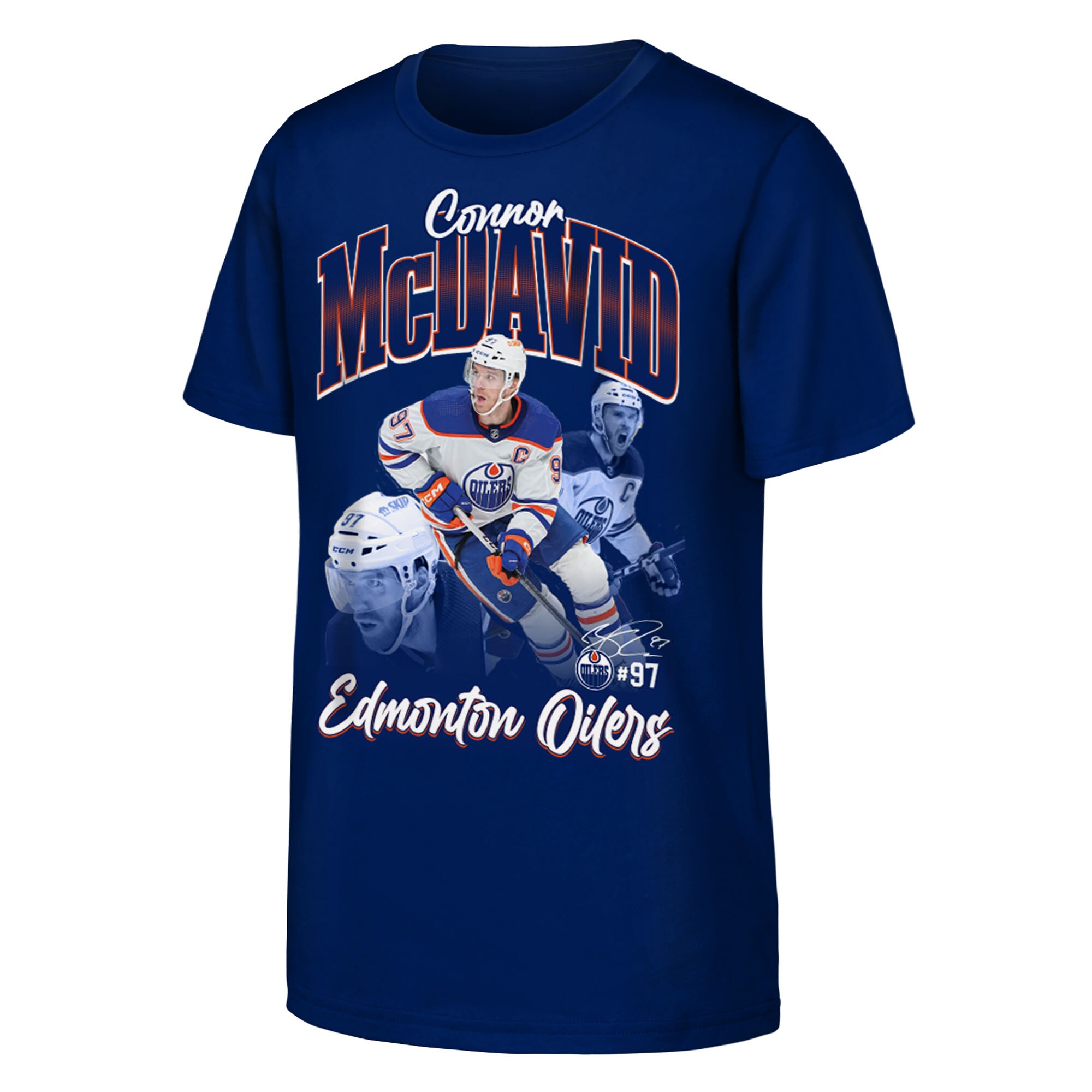 Youth Edmonton Oilers Connor McDavid Outerstuff Royal Graphic T-Shirt