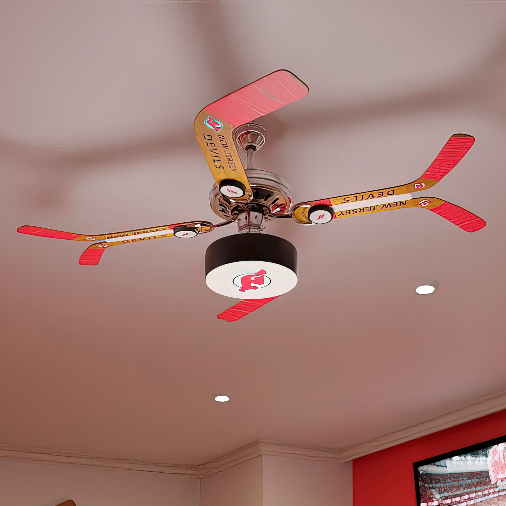 New Jersey Devils Split Stick Home Ceiling Fan