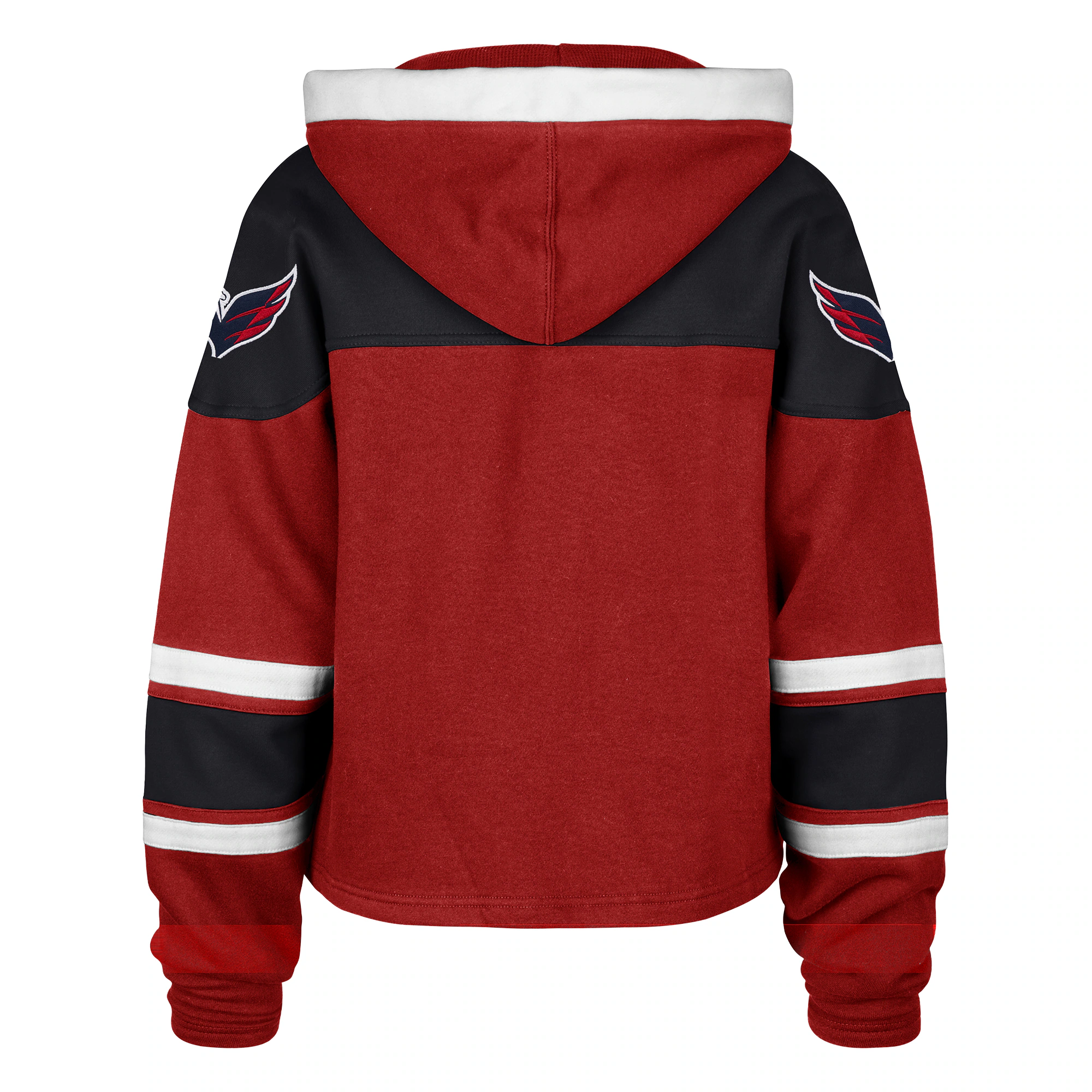 Women's Washington Capitals  '47 Red Cropped Lacer Hoodie