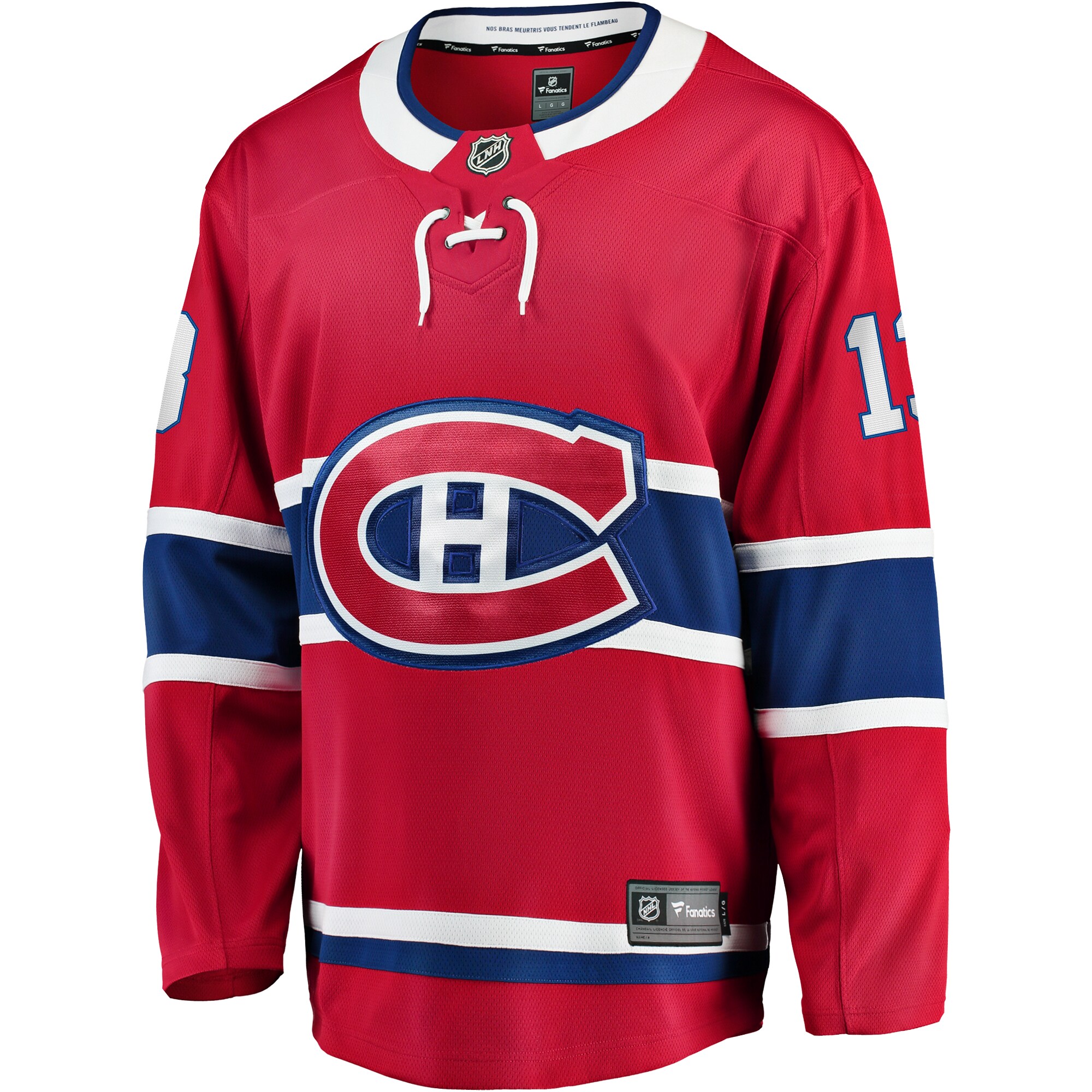 Men's Montreal Canadiens Cole Caufield Fanatics Red Home Premier Breakaway Player Jersey