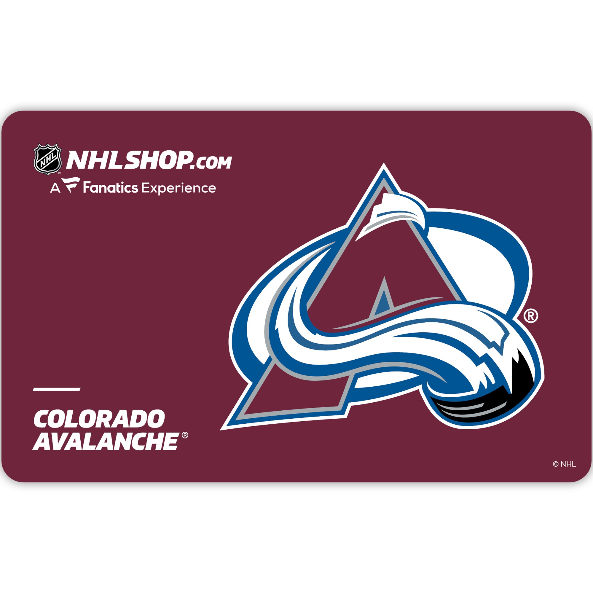 Colorado Avalanche NHL Shop eGift Card ($10 - $500)