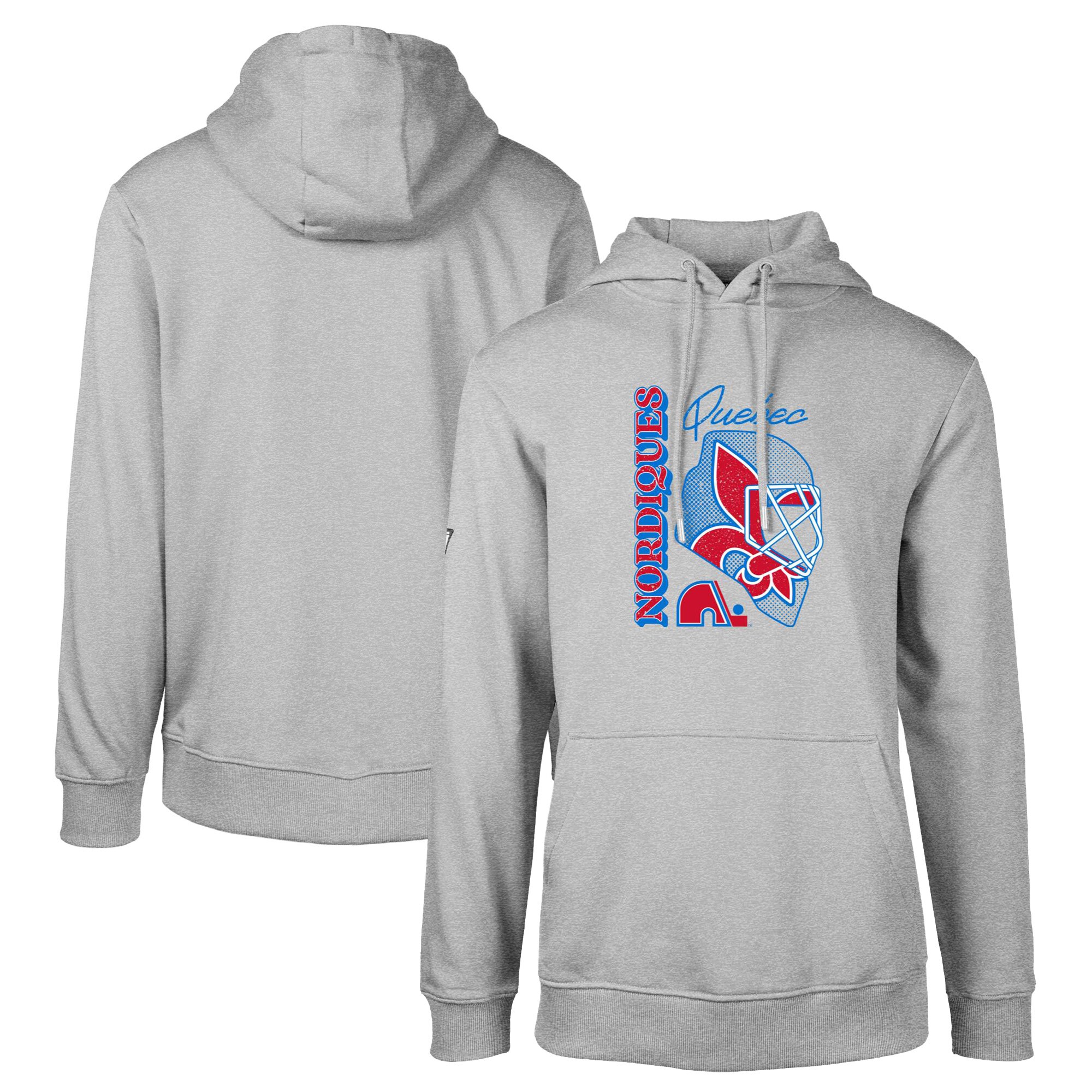 Men's Quebec Nordiques Levelwear Heather Gray Retro Podium Netminder Pullover Hoodie