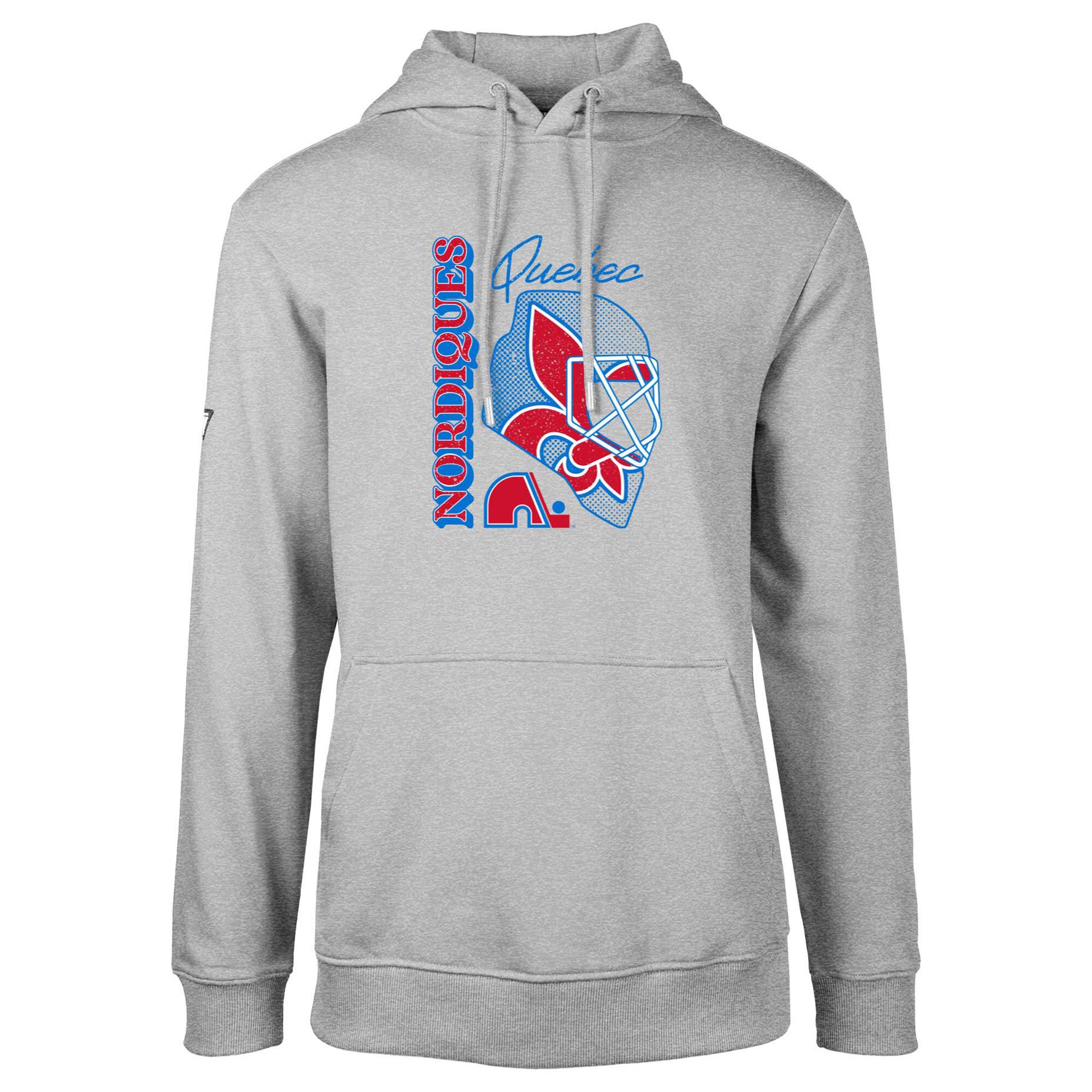 Men's Quebec Nordiques Levelwear Heather Gray Retro Podium Netminder Pullover Hoodie
