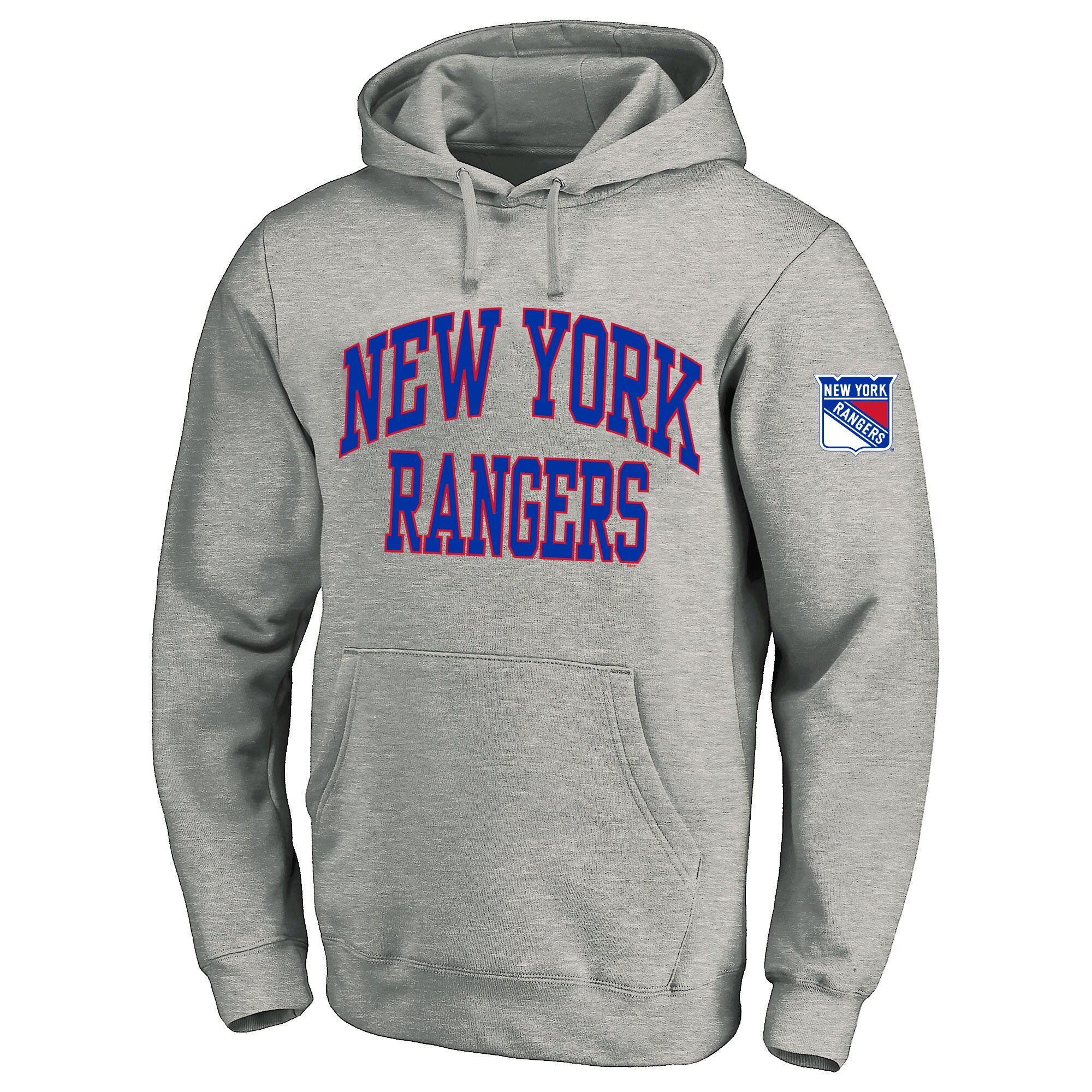 Men's New York Rangers Fanatics Heather Gray Big & Tall Fleece Pullover Hoodie
