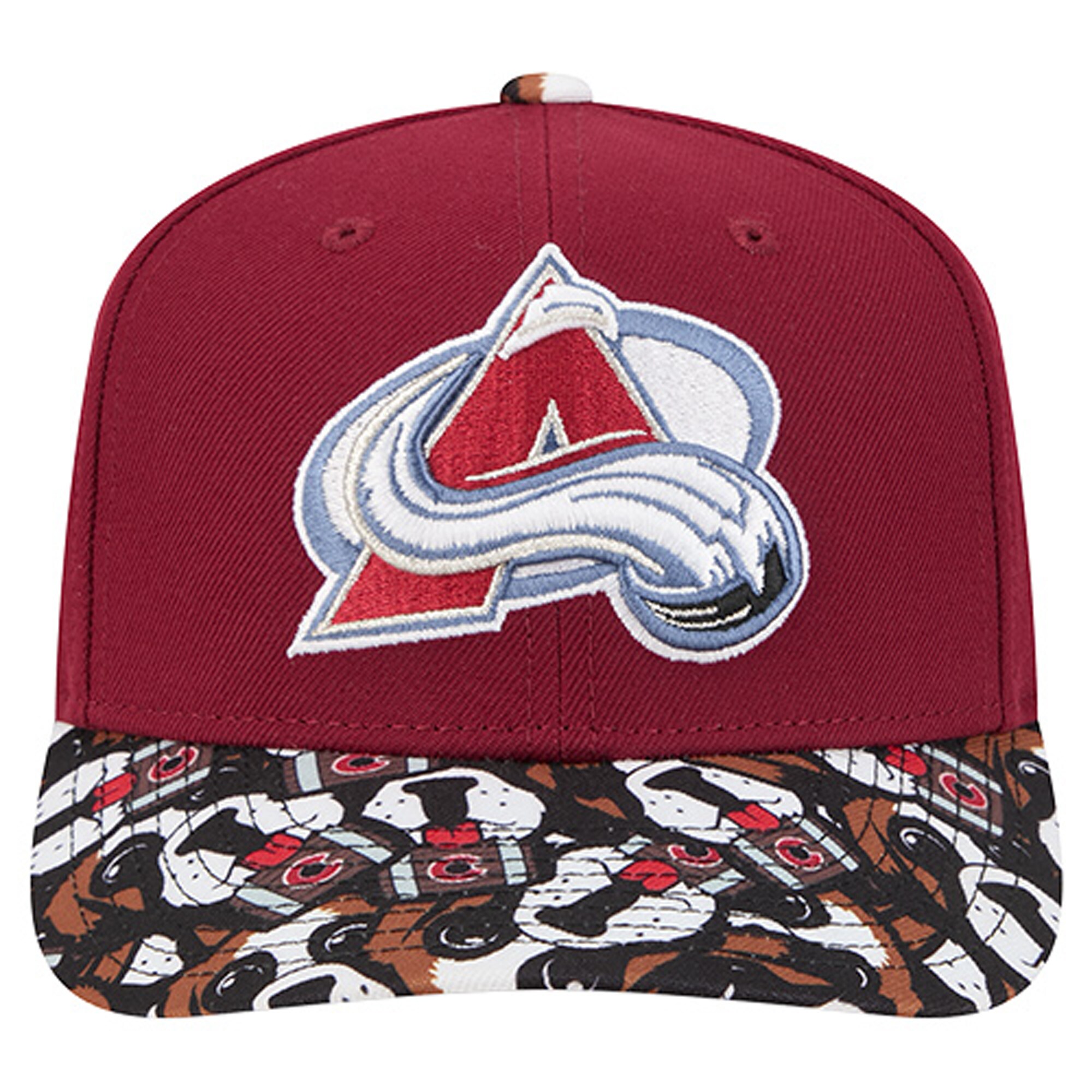 Men's Colorado Avalanche New Era Burgundy Mascot Visor 9SEVENTY Adjustable Hat