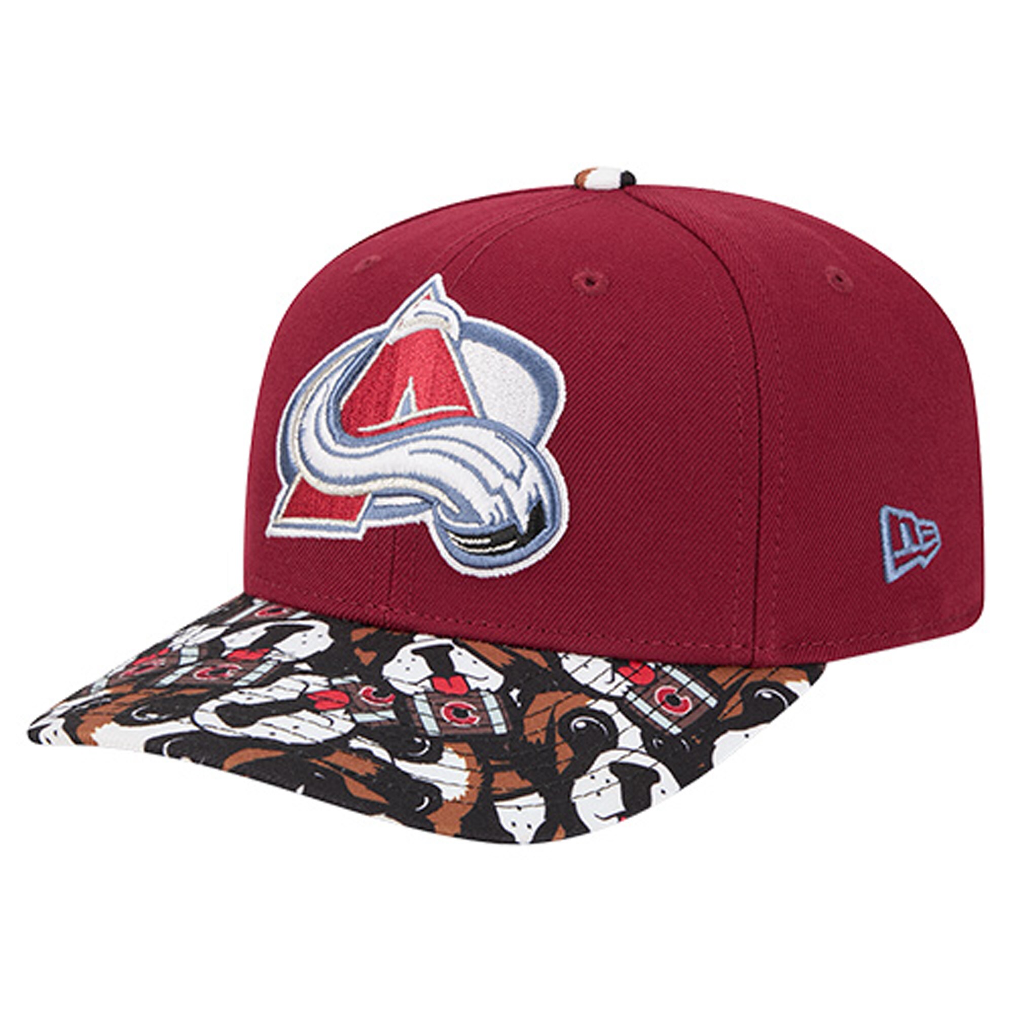 Men's Colorado Avalanche New Era Burgundy Mascot Visor 9SEVENTY Adjustable Hat