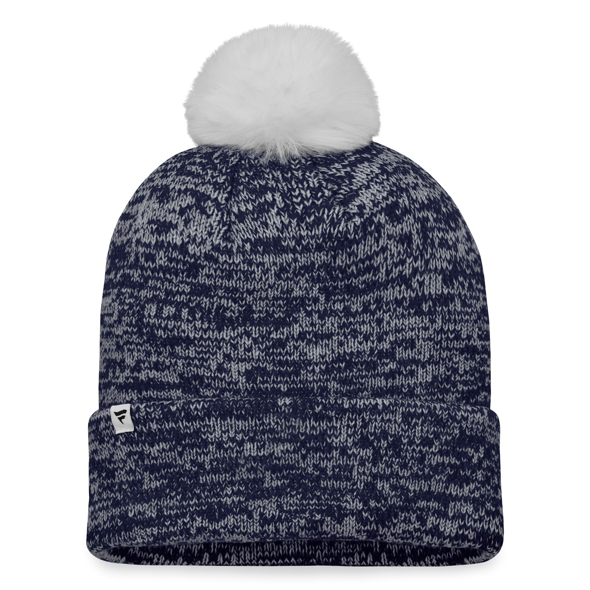 Women's Winnipeg Jets Fanatics Navy Glimmer Cuffed Knit Hat with Pom