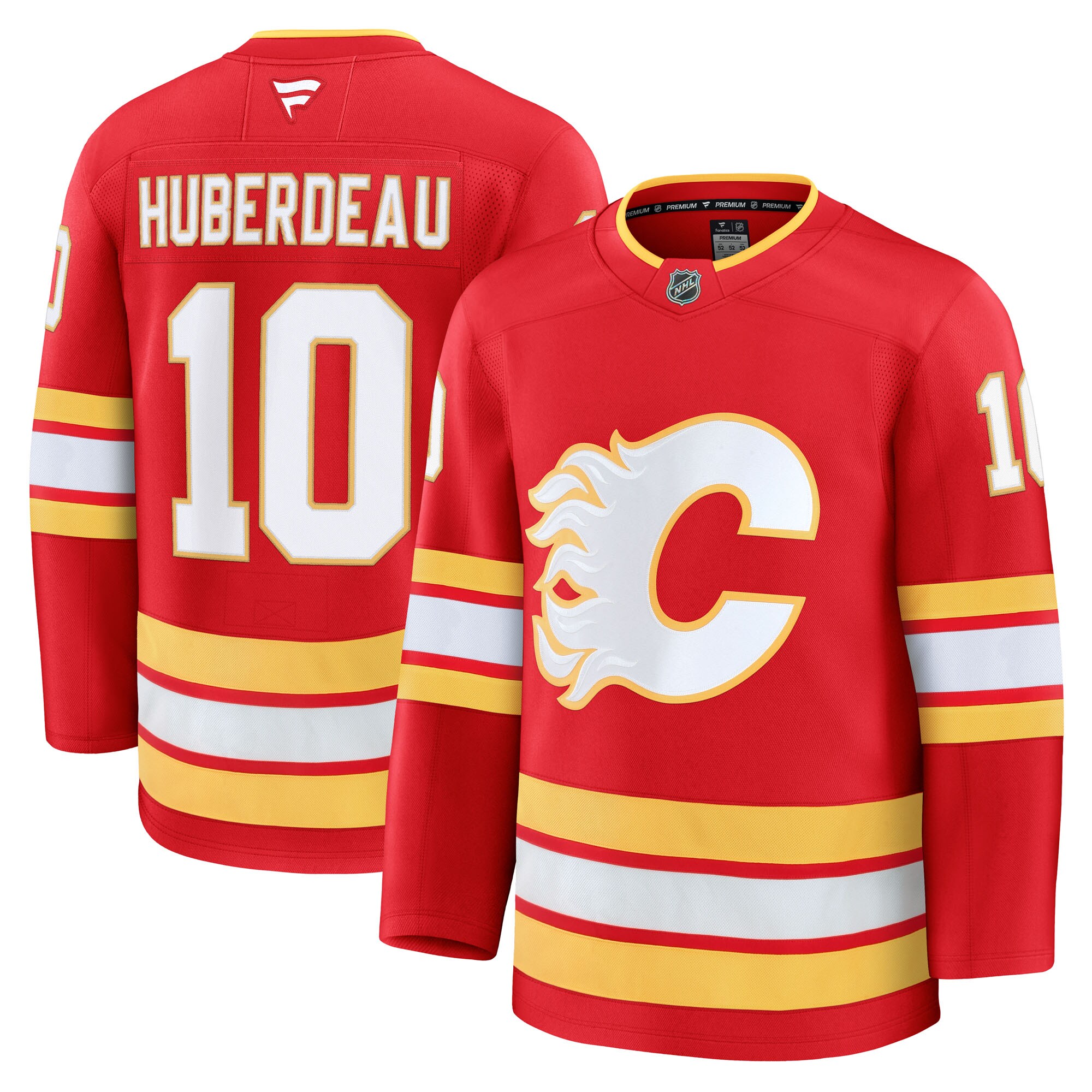 Men's Calgary Flames Jonathan Huberdeau Fanatics Red Home Premium Jersey