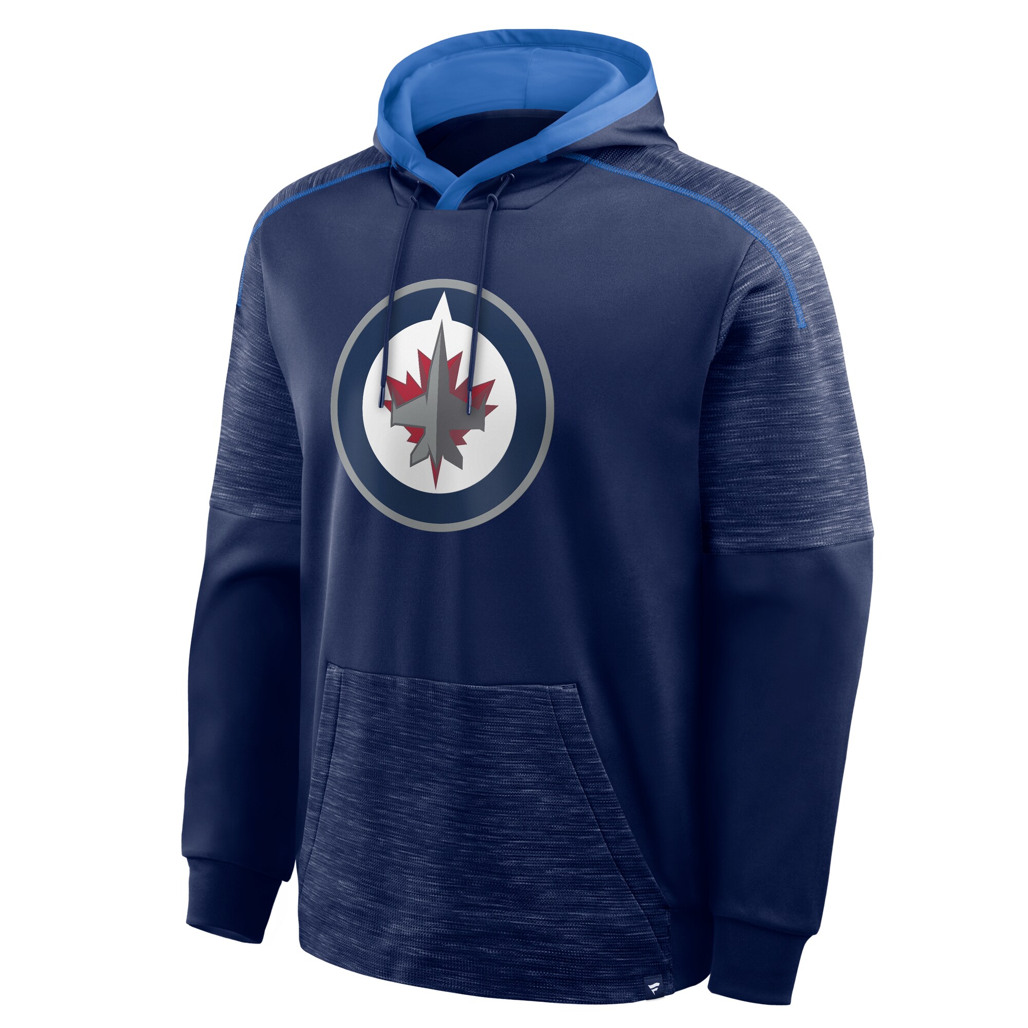 Men's Winnipeg Jets Fanatics Navy Goaltender Defender Pullover Hoodie