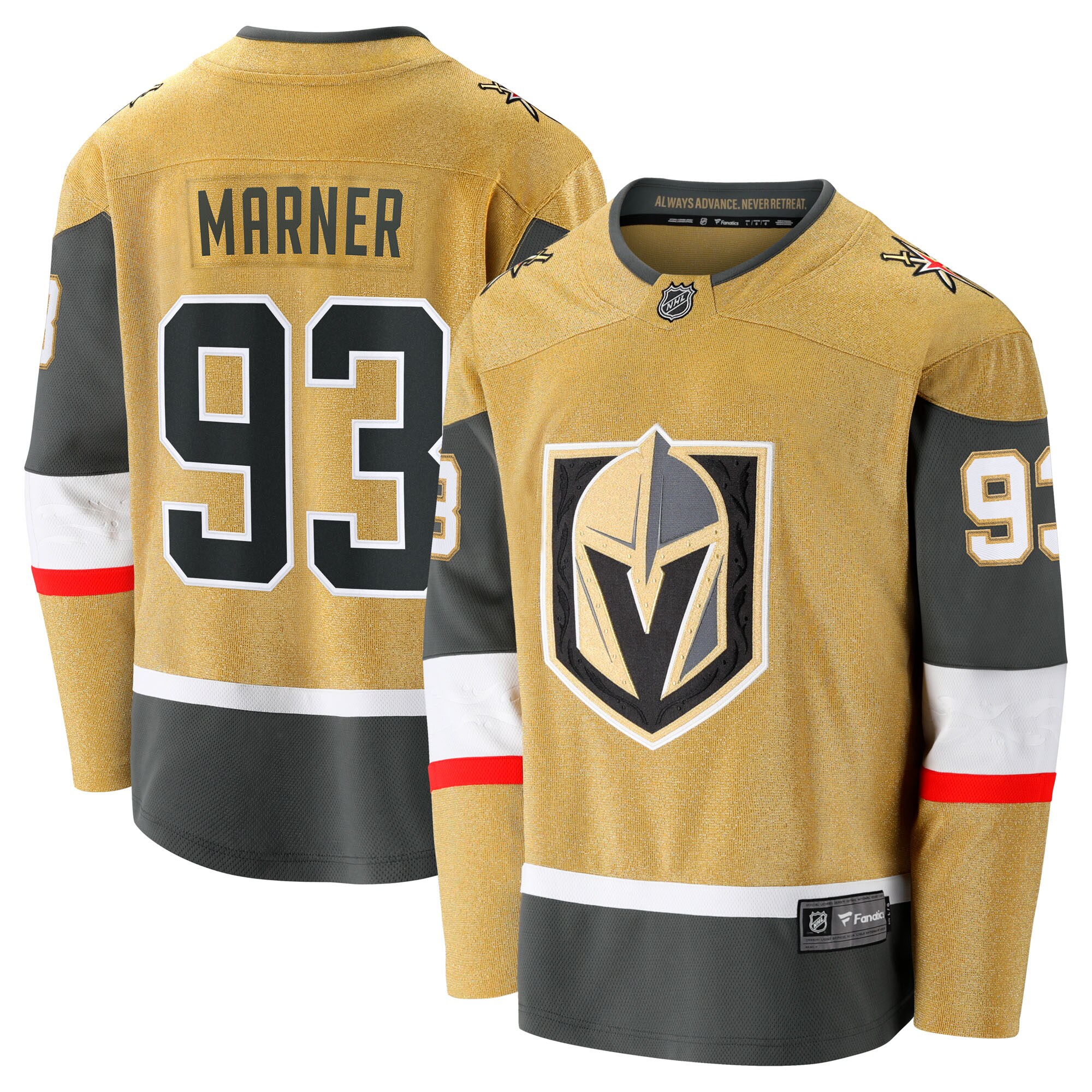 Men's Vegas Golden Knights Mitch Marner Fanatics Gold Home Breakaway Jersey