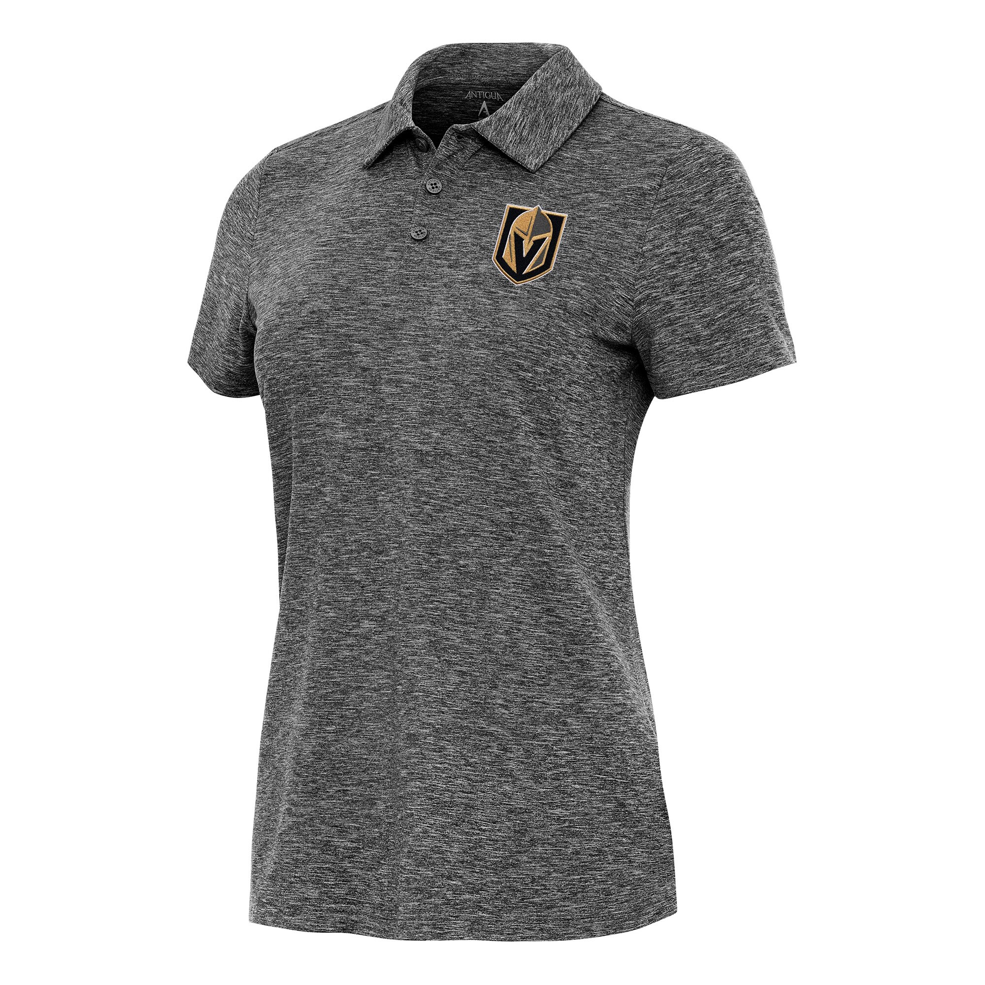 Women's Vegas Golden Knights Antigua Heather Black Matter Polo