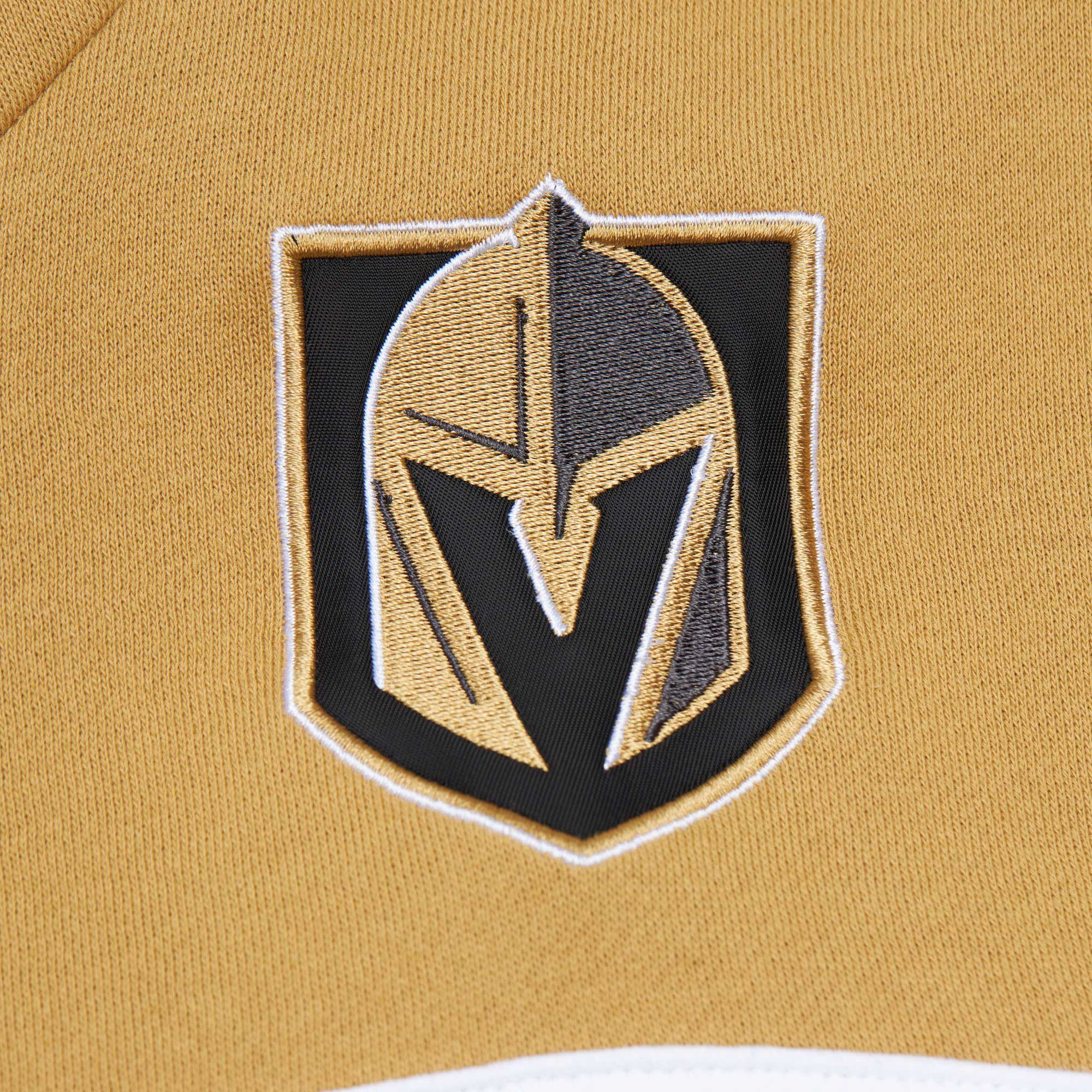 Men's Vegas Golden Knights Mitchell & Ness Black/Gold Head Coach Pullover Hoodie 4 Men's Vegas Golden Knights Mitchell & Ness Black/Gold Head Coach Pullover Hoodie