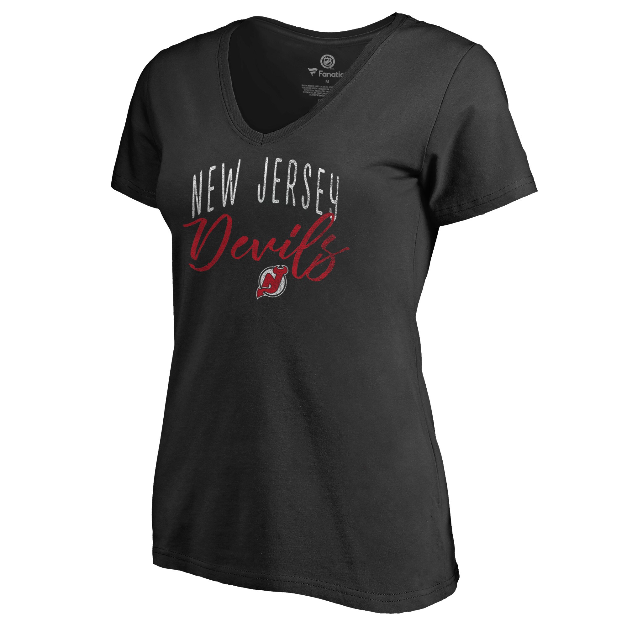 Women's New Jersey Devils Black Graceful V-Neck T-Shirt