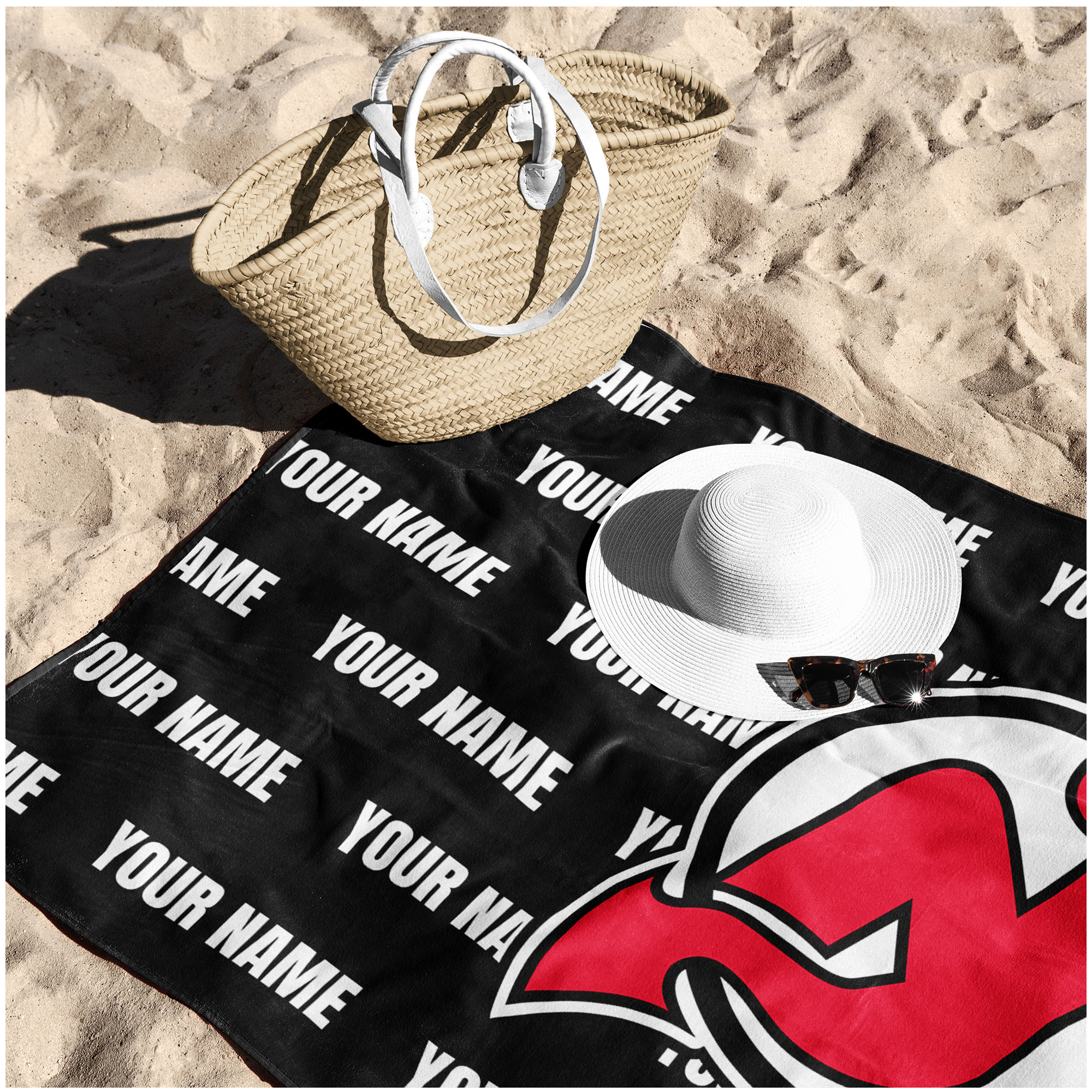 New Jersey Devils Chad & Jake 30" x 60" Personalized Horizontal Towel