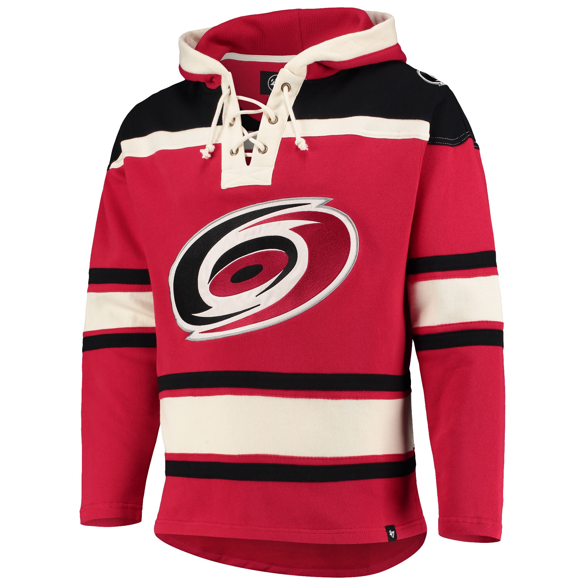 Men's Carolina Hurricanes  '47 Red Superior Lacer Lace-up Hoodie