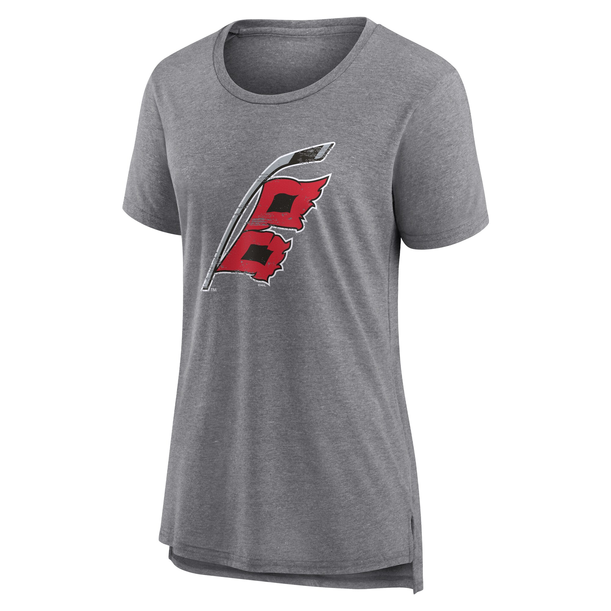 Women's Carolina Hurricanes Gray Heritage Custom Tri-Blend T-Shirt