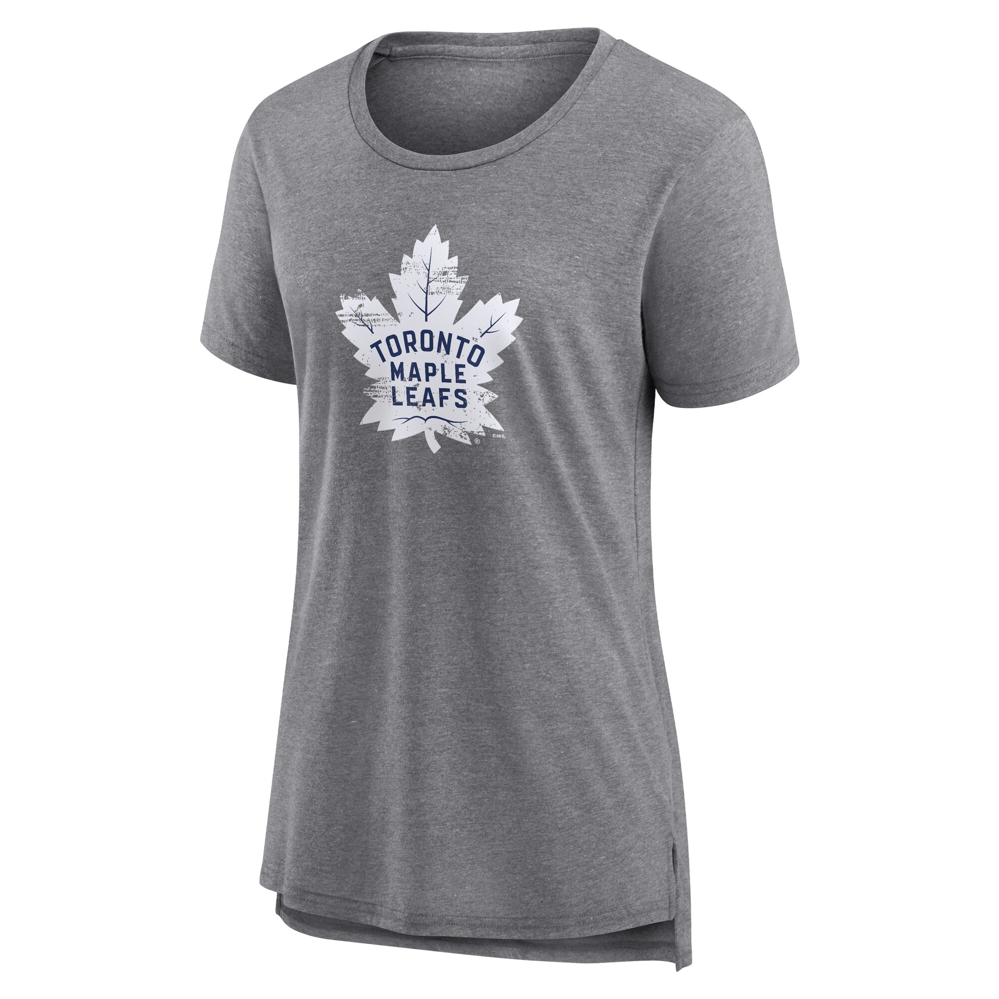 Women's Toronto Maple Leafs Gray Heritage Custom Tri-Blend T-Shirt