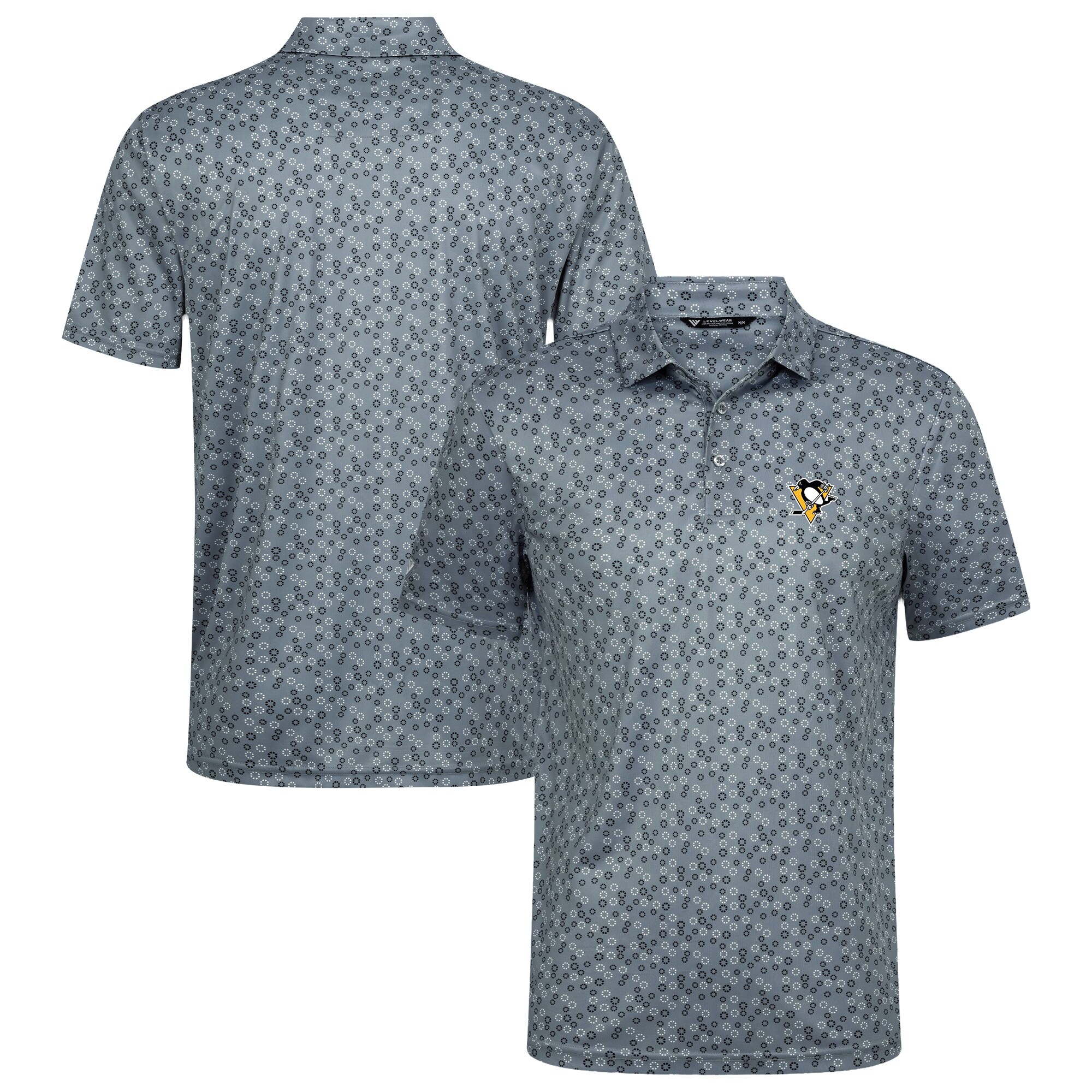 Men's Pittsburgh Penguins Levelwear Gray Frost Polo