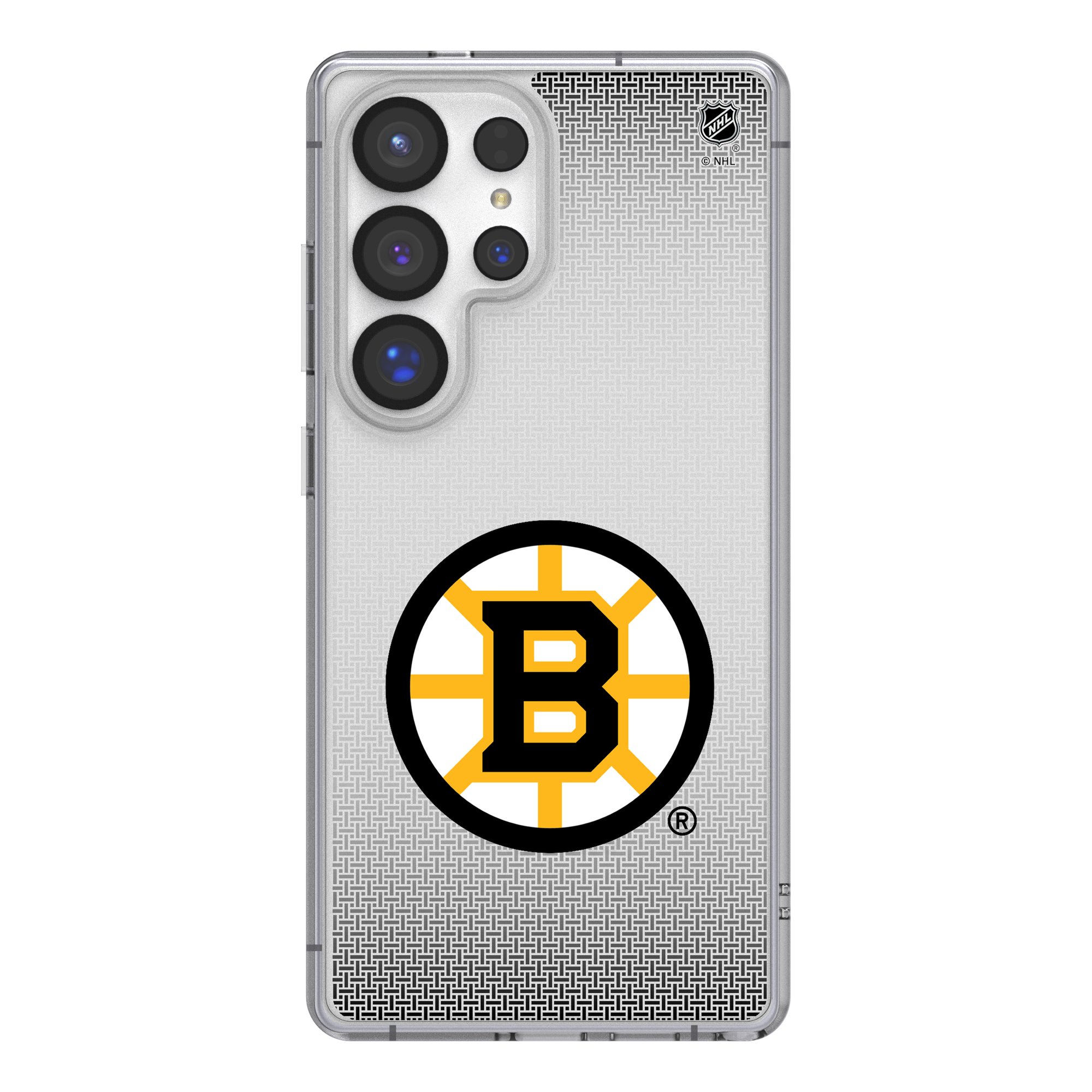 Boston Bruins Linen Logo Galaxy Clear Case