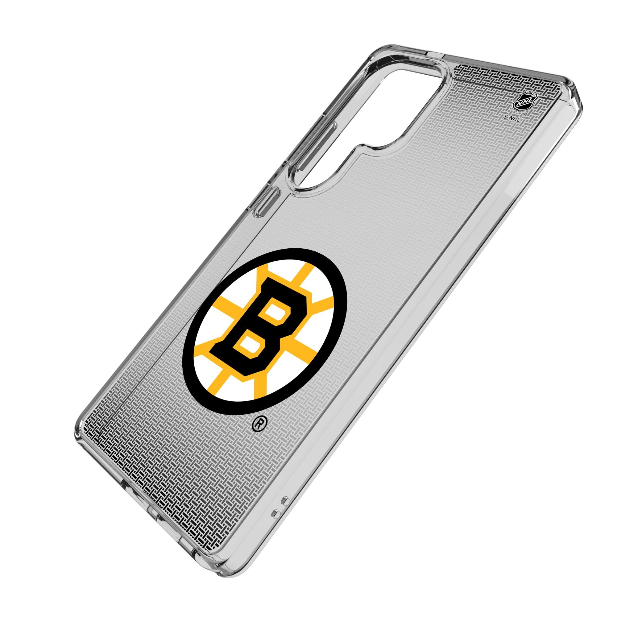 Boston Bruins Linen Logo Galaxy Clear Case