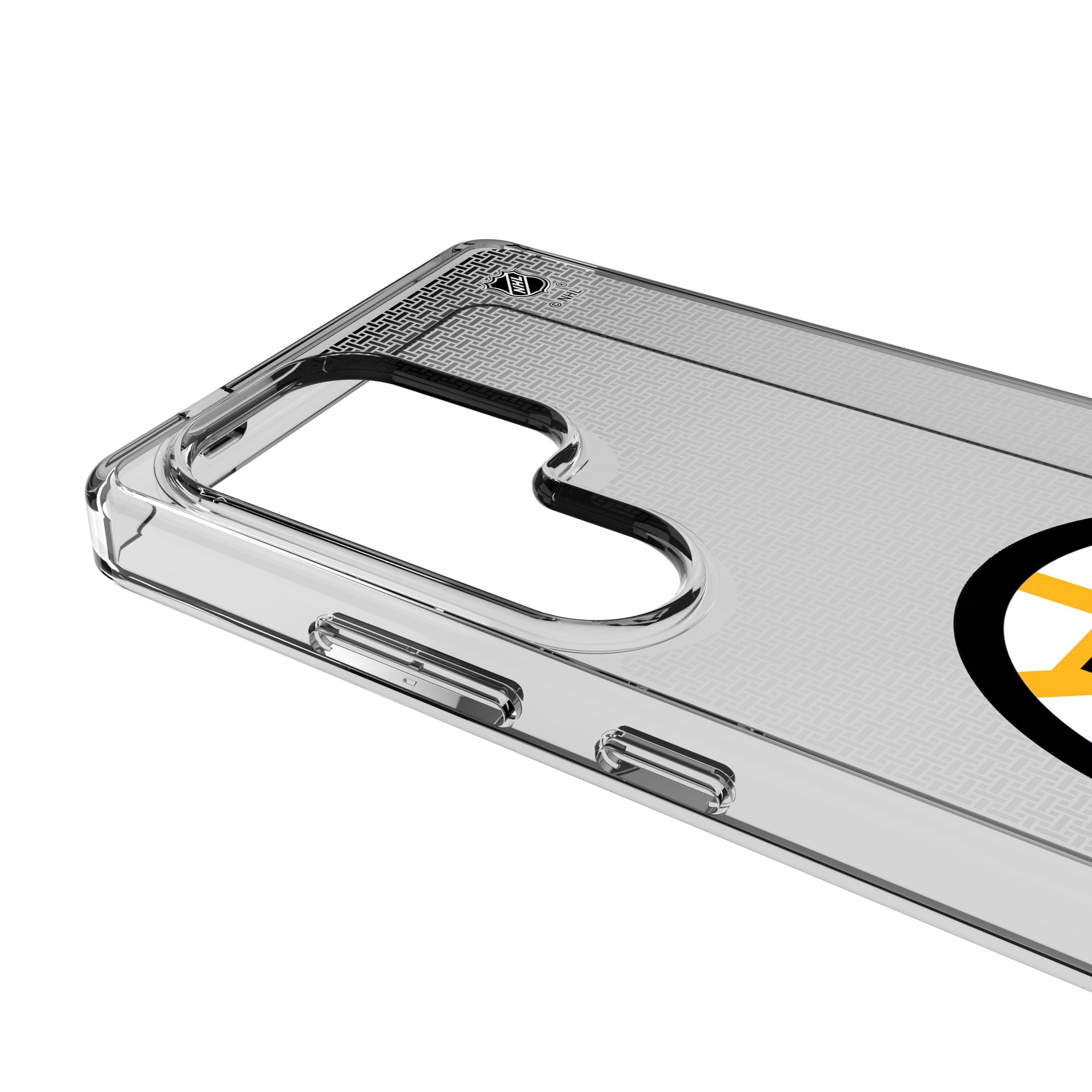 Boston Bruins Linen Logo Galaxy Clear Case